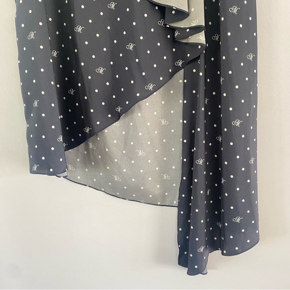 MONSE M Dot Cascade Slip Skirt Black 10 - Picture 9 of 16